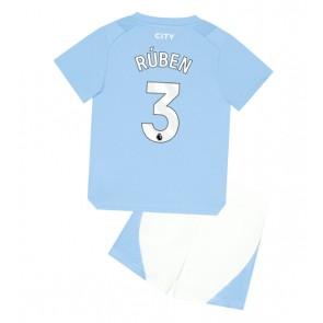 Maillot de foot Manchester City Ruben Dias #3 Domicile enfant 2023-24 Manches Courte (+ pantalon court)